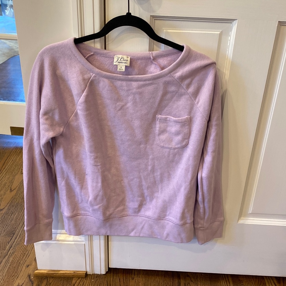 J Crew a vintage fleece lilac pullover size S